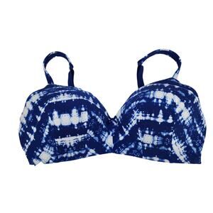Cacique Blue Tie Dye Print Lightly Lined No Wire T-Shirt Bra Size 40DD